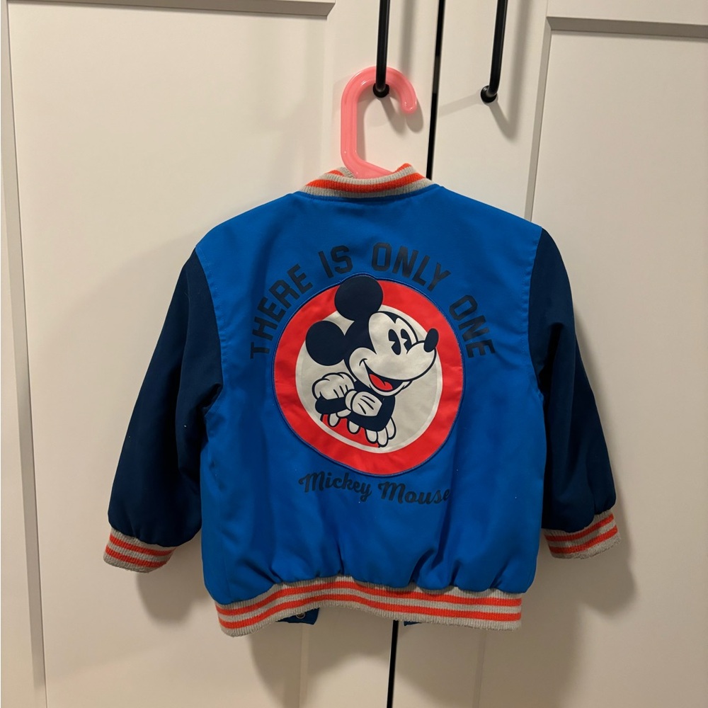 Disney Mickey Mouse Blue and Red Kids Puffer Jacket